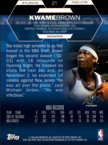 Kwame Brown NBA Select from Base, RC Rookie, & Jersey Singles (Pick Your Cards) - Bild 16 von 100