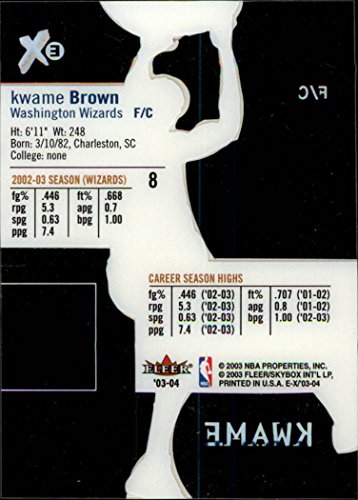 Kwame Brown NBA Select from Base, RC Rookie, & Jersey Singles (Pick Your Cards) - Bild 20 von 100