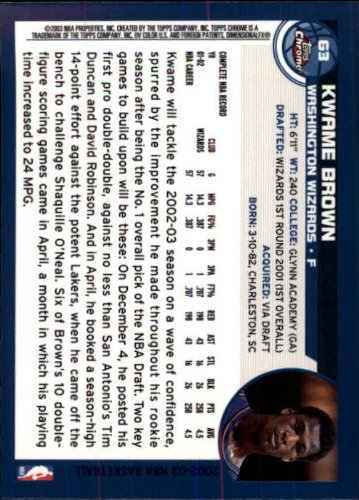 Kwame Brown NBA Select from Base, RC Rookie, & Jersey Singles (Pick Your Cards) - Bild 22 von 100