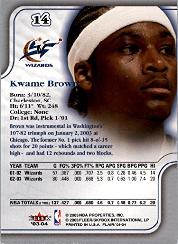 Kwame Brown NBA Select from Base, RC Rookie, & Jersey Singles (Pick Your Cards) - Bild 58 von 100