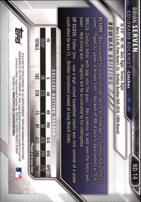 2016 Bowman Draft Baseball Singles #2-100 (Pick Your Cards) - Picture 21 of 157