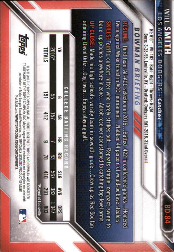 2016 Bowman Draft Baseball Singles #2-100 (Pick Your Cards) - Picture 131 of 157