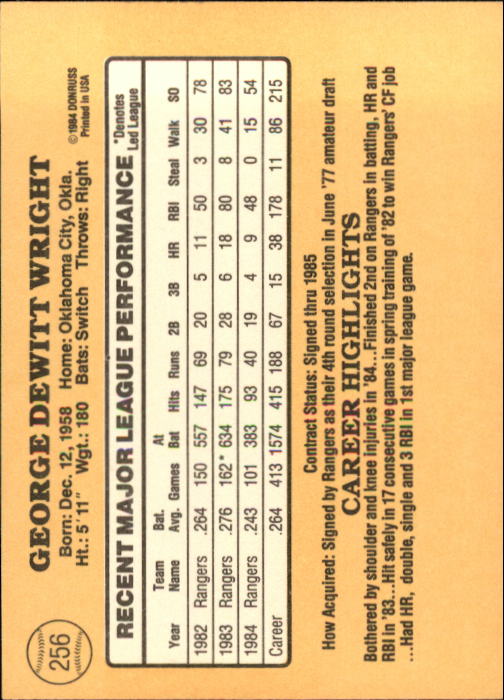 1985 Donruss Baseball Base Singles #256-510 (Pick Your Cards) - Picture 3 of 489