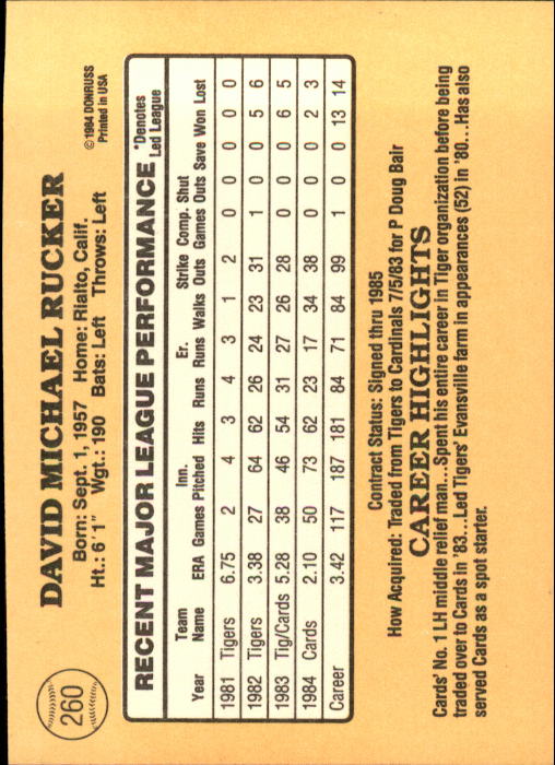 1985 Donruss Baseball Base Singles #256-510 (Pick Your Cards) - Picture 11 of 489