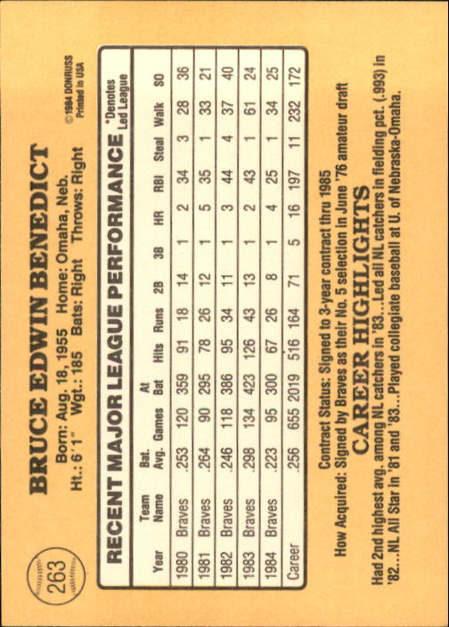 1985 Donruss Baseball Base Singles #256-510 (Pick Your Cards) - Picture 17 of 489
