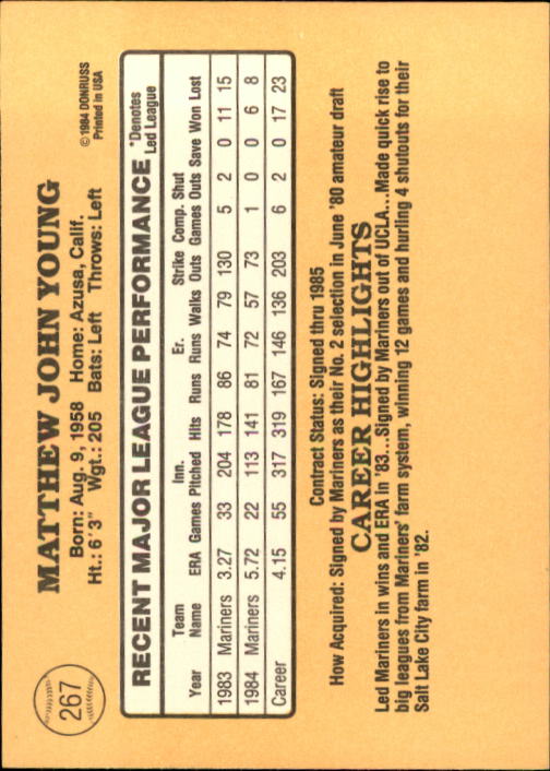 1985 Donruss Baseball Base Singles #256-510 (Pick Your Cards) - Picture 25 of 489