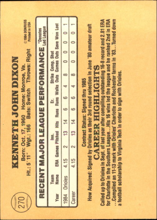 1985 Donruss Baseball Base Singles #256-510 (Pick Your Cards) - Picture 31 of 489