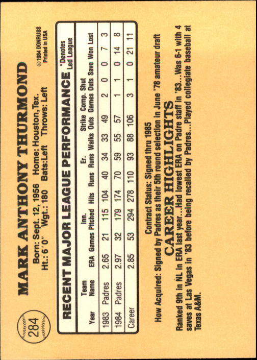 1985 Donruss Baseball Base Singles #256-510 (Pick Your Cards) - Picture 57 of 489