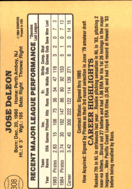 1985 Donruss Baseball Base Singles #256-510 (Pick Your Cards) - Picture 101 of 489