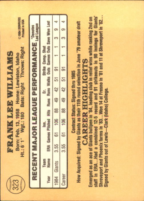 1985 Donruss Baseball Base Singles #256-510 (Pick Your Cards) - Picture 129 of 489