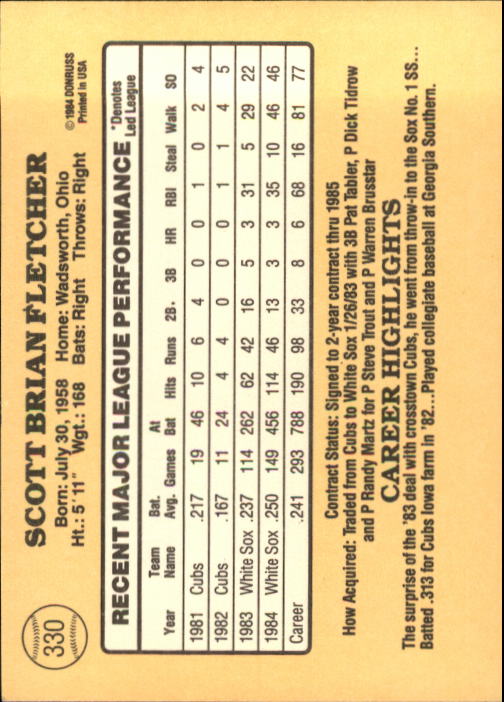 1985 Donruss Baseball Base Singles #256-510 (Pick Your Cards) - Picture 141 of 489