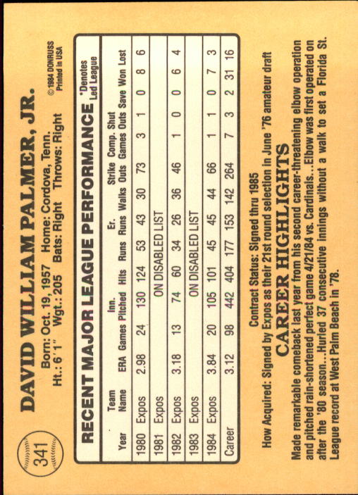 1985 Donruss Baseball Base Singles #256-510 (Pick Your Cards) - Picture 163 of 489