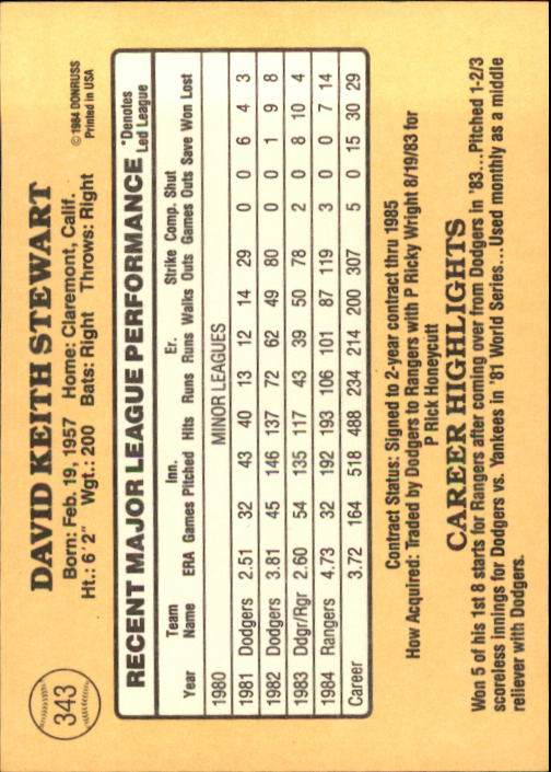 1985 Donruss Baseball Base Singles #256-510 (Pick Your Cards) - Picture 167 of 489