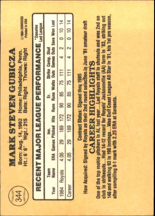 1985 Donruss Baseball Base Singles #256-510 (Pick Your Cards) - Picture 169 of 489