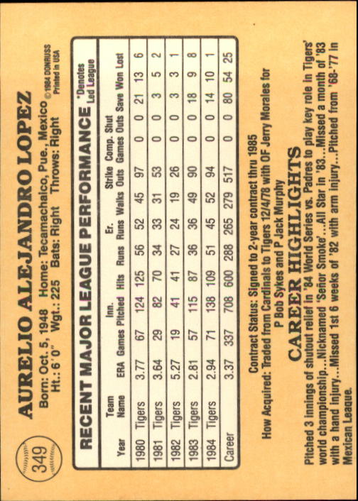 1985 Donruss Baseball Base Singles #256-510 (Pick Your Cards) - Picture 179 of 489