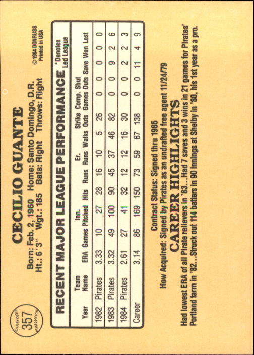 1985 Donruss Baseball Base Singles #256-510 (Pick Your Cards) - Picture 195 of 489