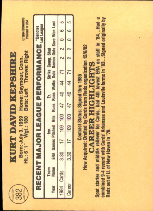 1985 Donruss Baseball Base Singles #256-510 (Pick Your Cards) - Picture 243 of 489