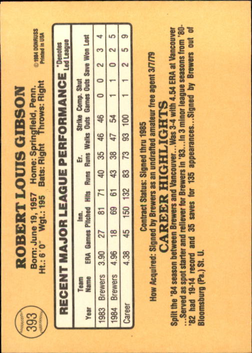 1985 Donruss Baseball Base Singles #256-510 (Pick Your Cards) - Picture 265 of 489