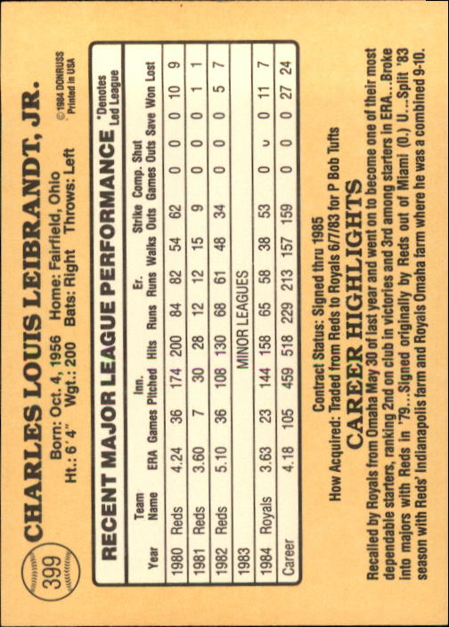 1985 Donruss Baseball Base Singles #256-510 (Pick Your Cards) - Picture 277 of 489