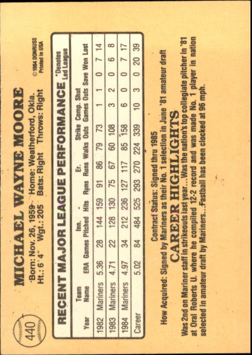 1985 Donruss Baseball Base Singles #256-510 (Pick Your Cards) - Picture 353 of 489