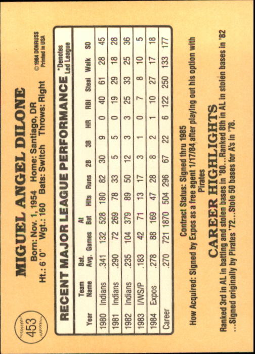 1985 Donruss Baseball Base Singles #256-510 (Pick Your Cards) - Picture 379 of 489
