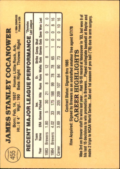 1985 Donruss Baseball Base Singles #256-510 (Pick Your Cards) - Picture 383 of 489