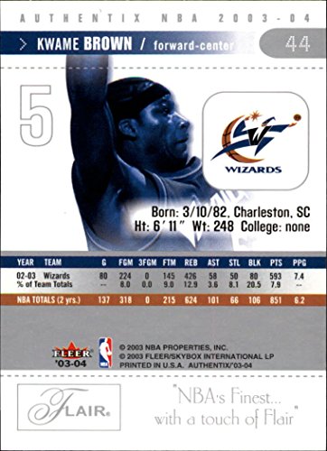 Kwame Brown NBA Select from Base, RC Rookie, & Jersey Singles (Pick Your Cards) - Bild 62 von 100