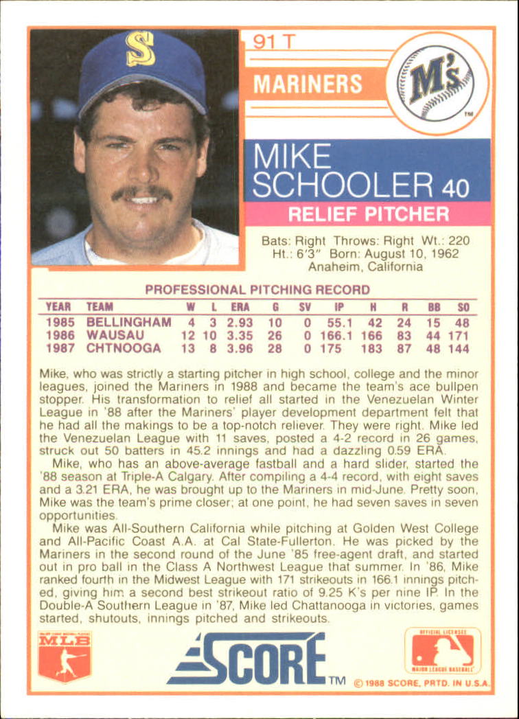 1988 Score Rookie/Traded Baseball Base Singles (Pick Your Cards) - Picture 157 of 187