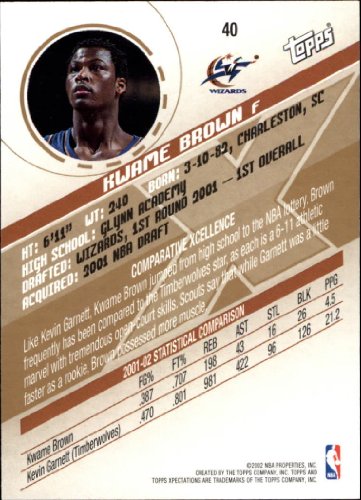 Kwame Brown NBA Select from Base, RC Rookie, & Jersey Singles (Pick Your Cards) - Bild 94 von 100