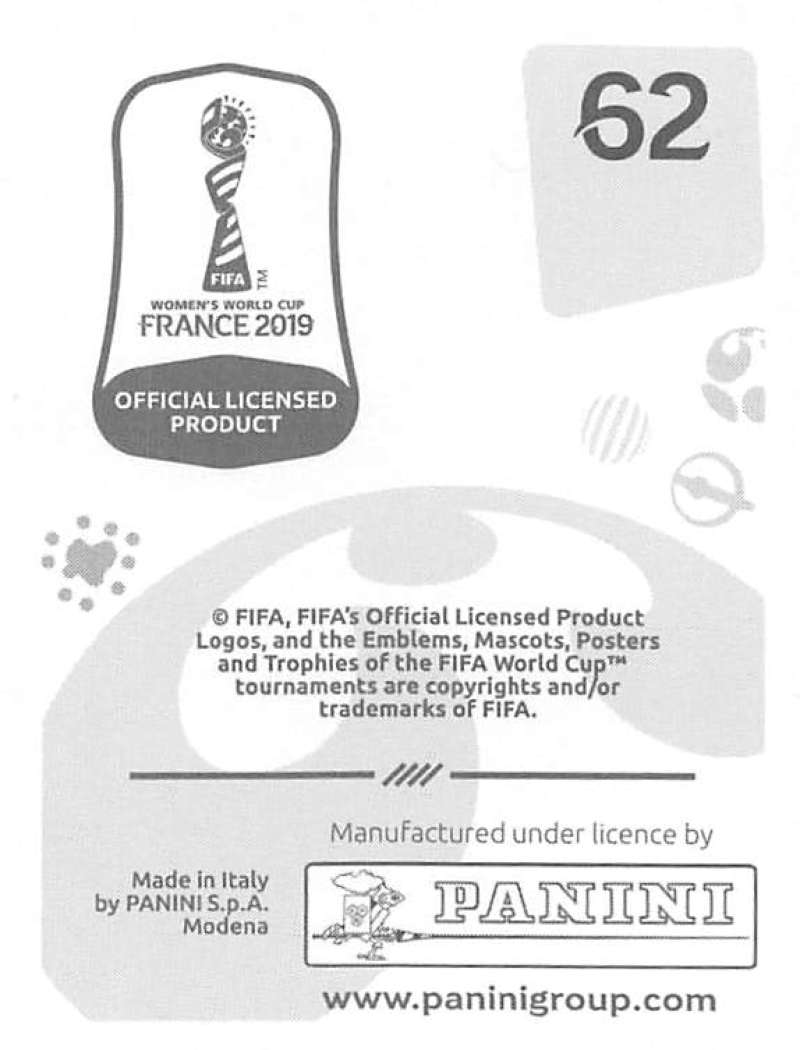 2019 Panini FIFA Women's World Cup Stickers Pick From List With Foils 1-240 - Picture 125 of 481