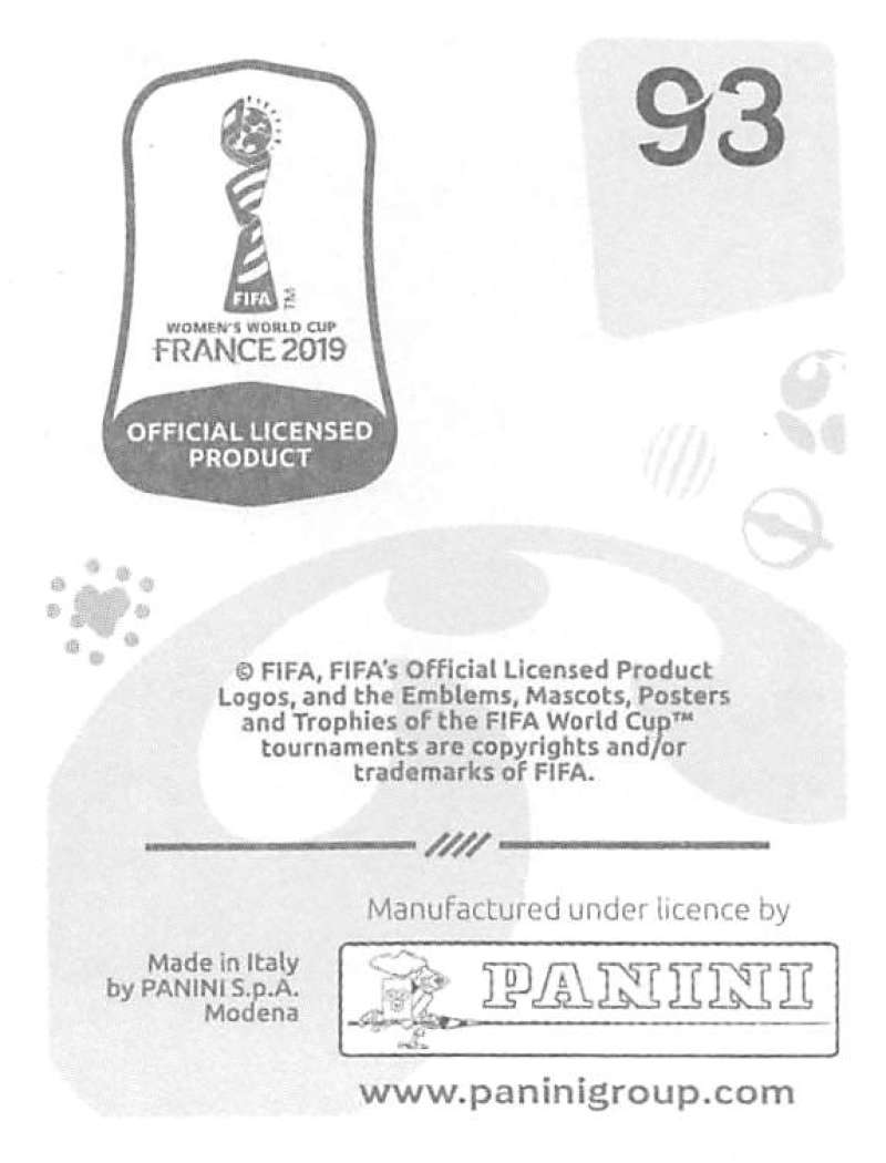 2019 Panini FIFA Women's World Cup Stickers Pick From List With Foils 1-240 - Picture 187 of 481