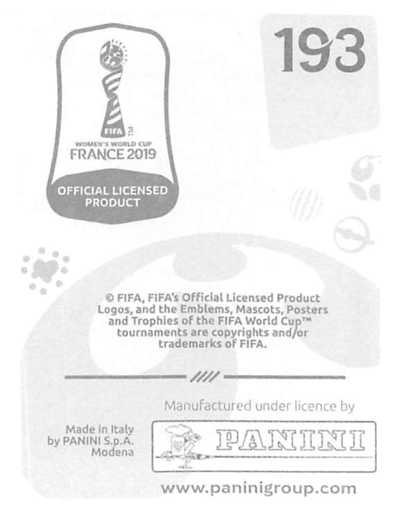 2019 Panini FIFA Women's World Cup Stickers Pick From List With Foils 1-240 - Picture 387 of 481