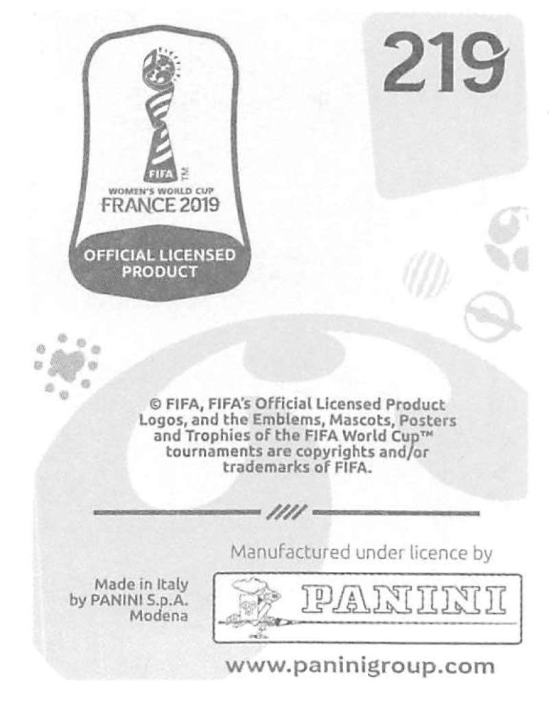 2019 Panini FIFA Women's World Cup Stickers Pick From List With Foils 1-240 - Picture 439 of 481