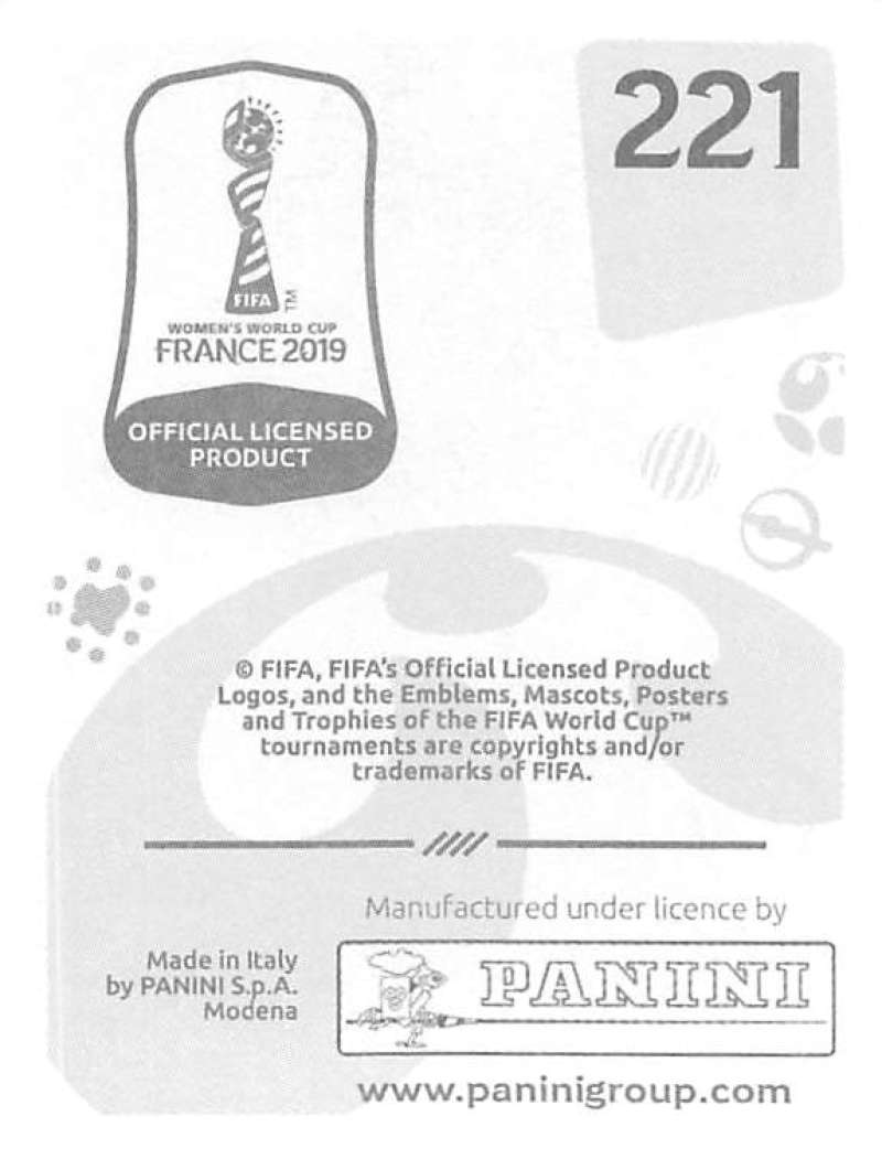 2019 Panini FIFA Women's World Cup Stickers Pick From List With Foils 1-240 - Picture 443 of 481
