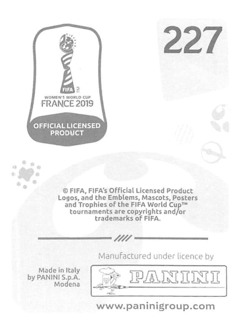 2019 Panini FIFA Women's World Cup Stickers Pick From List With Foils 1-240 - Picture 455 of 481