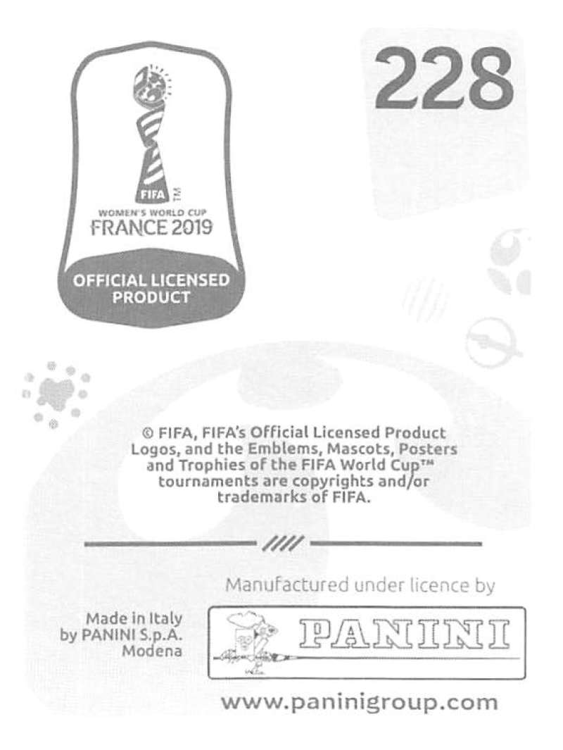 2019 Panini FIFA Women's World Cup Stickers Pick From List With Foils 1-240 - Picture 457 of 481