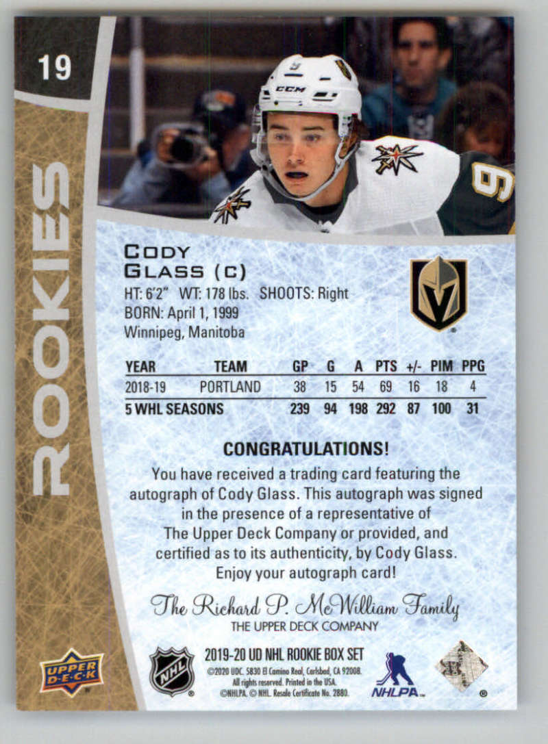 2019-20 Upper Deck Rookie Class Hockey Box Set Base or Autographs Pick From List - Picture 57 of 57