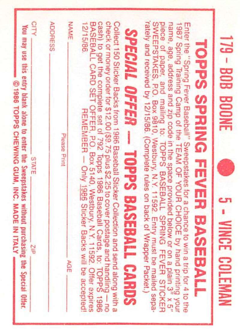 1986 Topps MLB Baseball Album Stickers Pick From List - Picture 10 of 398