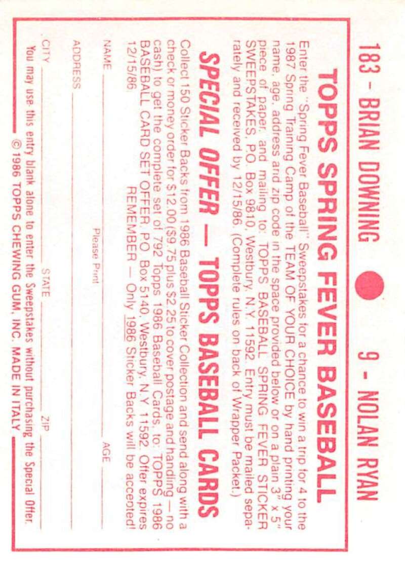 1986 Topps MLB Baseball Album Stickers Pick From List - Picture 18 of 398