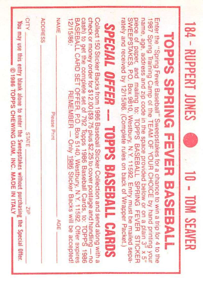 1986 Topps MLB Baseball Album Stickers Pick From List - Picture 20 of 398