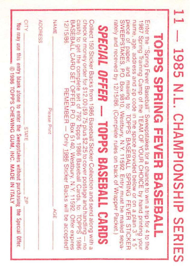 1986 Topps MLB Baseball Album Stickers Pick From List - Picture 22 of 398