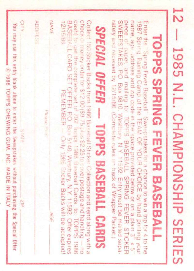 1986 Topps MLB Baseball Album Stickers Pick From List - Picture 24 of 398