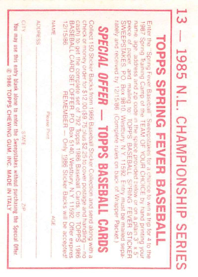 1986 Topps MLB Baseball Album Stickers Pick From List - Picture 26 of 398