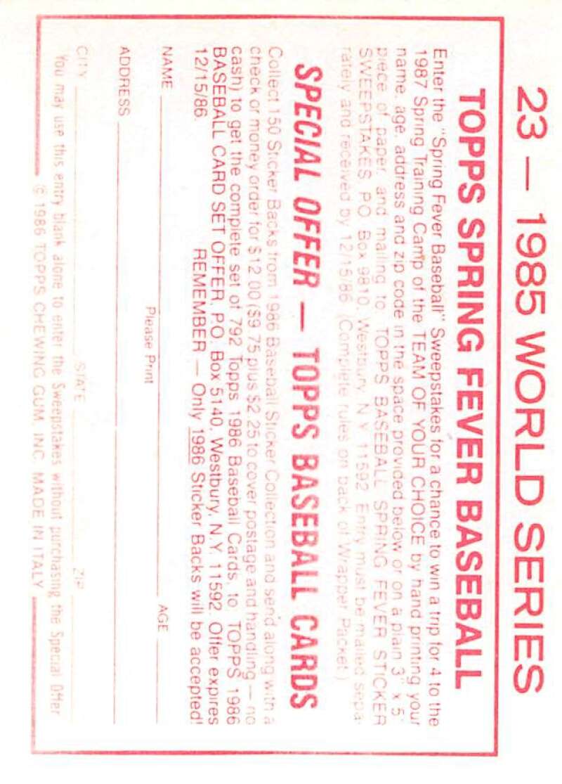 1986 Topps MLB Baseball Album Stickers Pick From List - Picture 46 of 398