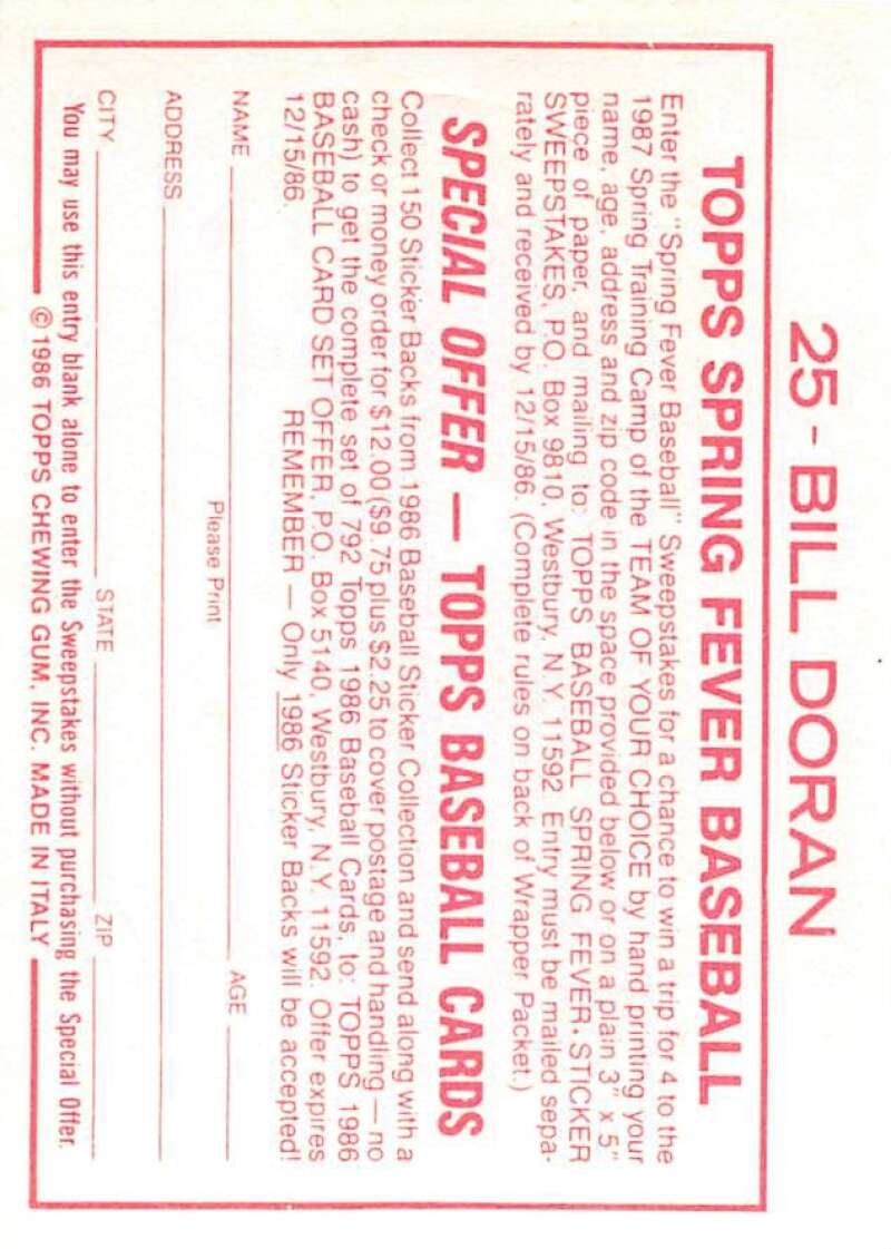 1986 Topps MLB Baseball Album Stickers Pick From List - Picture 50 of 398