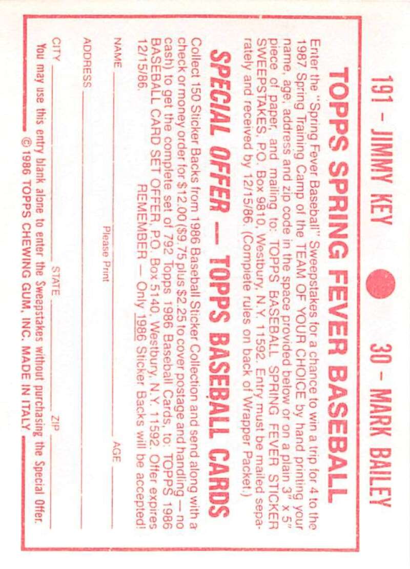 1986 Topps MLB Baseball Album Stickers Pick From List - Picture 60 of 398