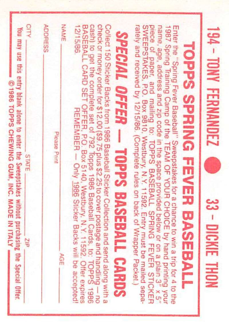 1986 Topps MLB Baseball Album Stickers Pick From List - Picture 66 of 398