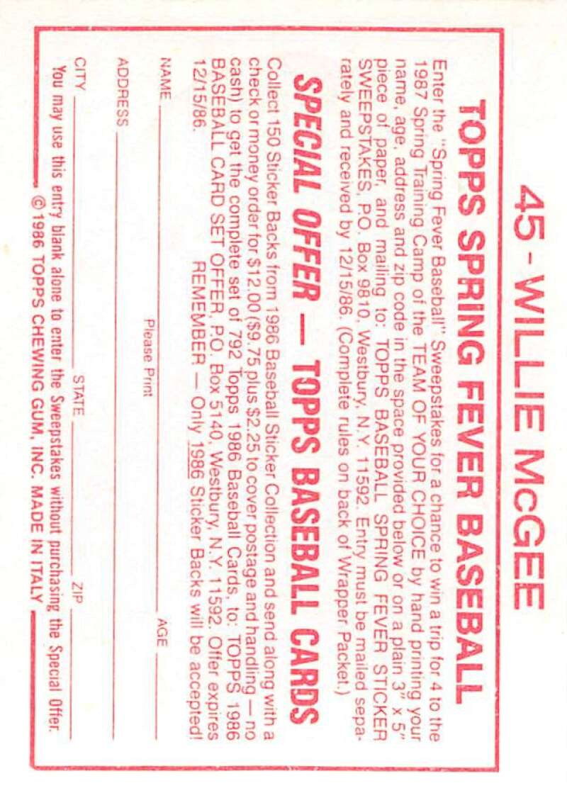 1986 Topps MLB Baseball Album Stickers Pick From List - Picture 90 of 398