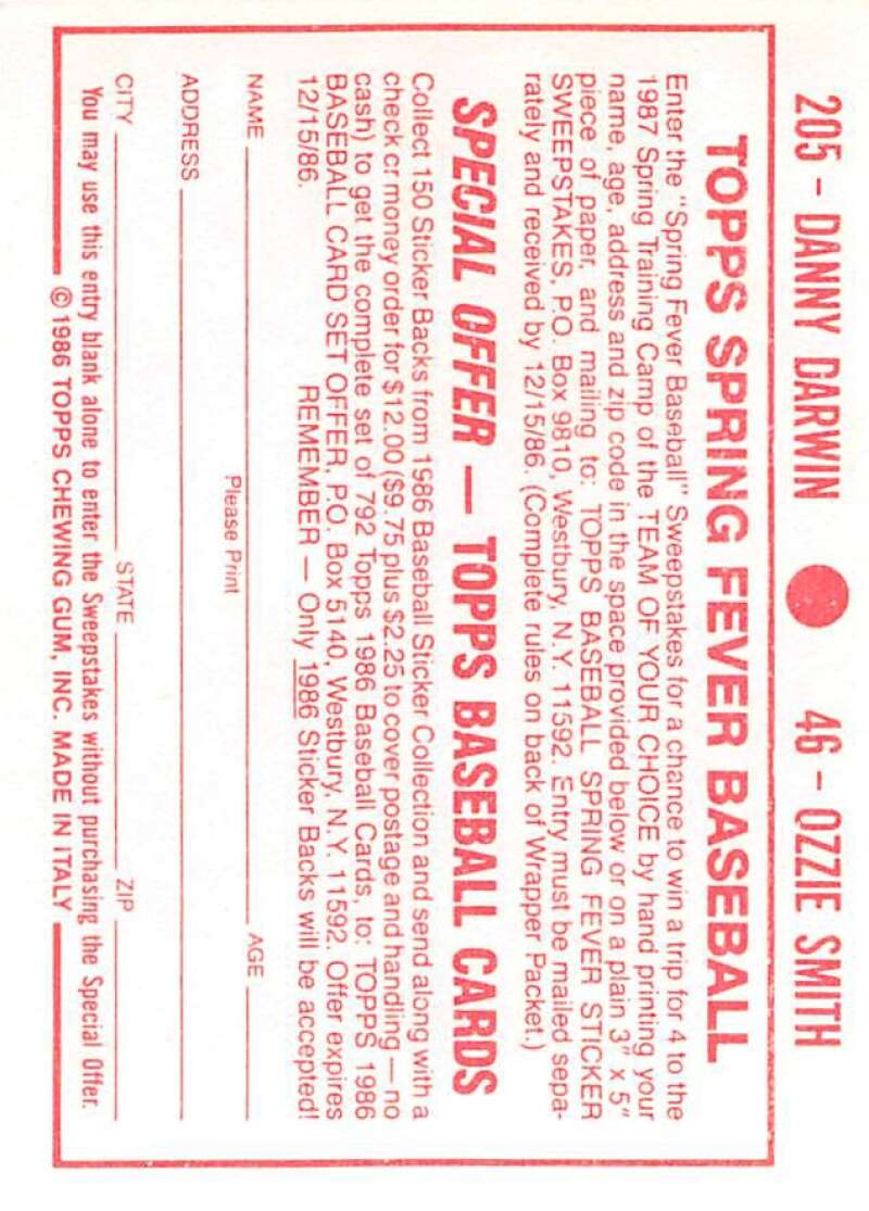 1986 Topps MLB Baseball Album Stickers Pick From List - Picture 92 of 398