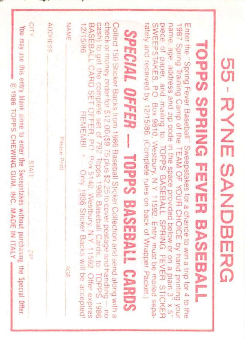 1986 Topps MLB Baseball Album Stickers Pick From List - Picture 110 of 398